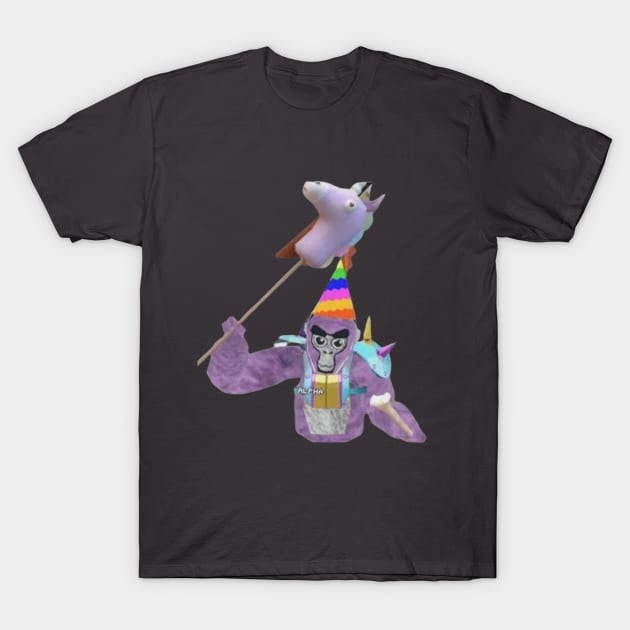 Gorilla Tag Cosmetics Birthday Boy VR Gamer Merch T-Shirt by gts